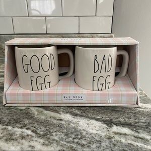 Rae Dunn GOOD EGG - BAD EGG Mug Set